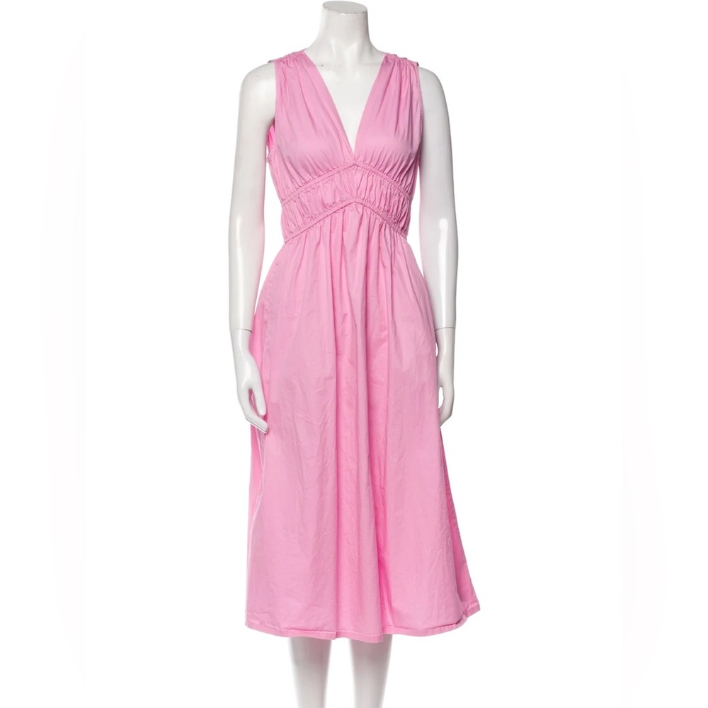 Xirena pink V-Neck Midi Length Dress